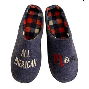 All American Mom Clog Slippers NWT  Patriotic Blue Heather Women's M (6.5-7.5)